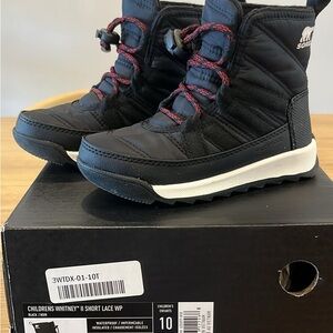 Sorel Kids' Whitney II Lace Boots - Black and Red